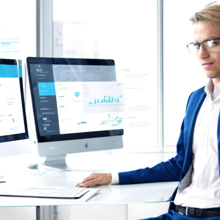 Illustration of efficient business software workflow